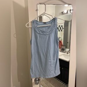 Blue casual tank top